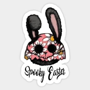 Spooky easter bunny girl Sticker